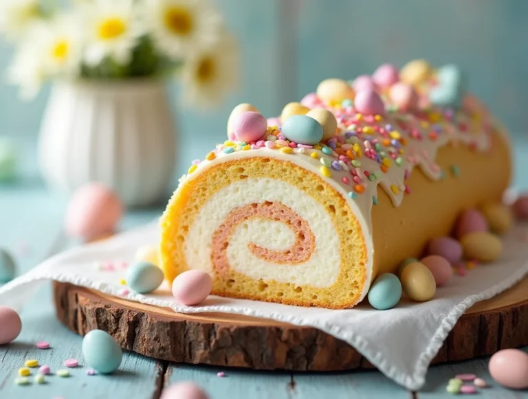 Easter Cake Roll Recipe 🥚🌷