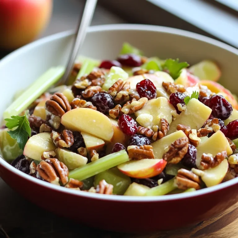 Apple Salad with Honeycrisp Apples, Celery, Grapes, Pecans, and Dried Cranberries