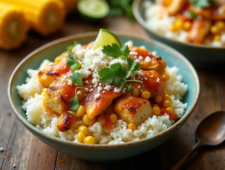 Street Corn Chicken Rice Bowl