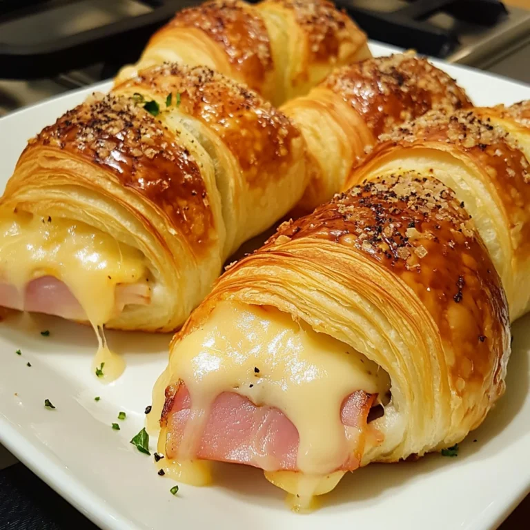 Baked Ham and Cheese Croissants