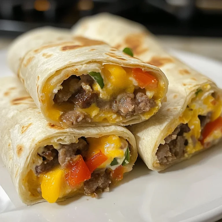 Sausage, Egg, and Veggie Breakfast Burritos