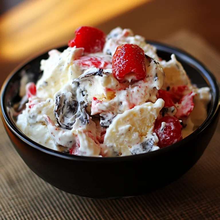 Easy Red, White, and Blue Cheesecake Salad