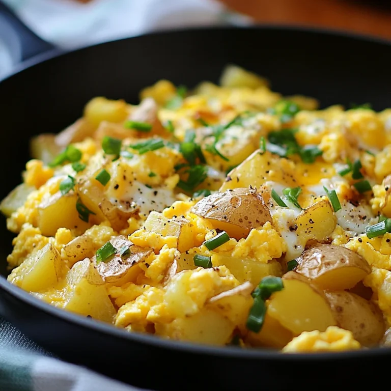 Cheesy Potato Egg Scramble