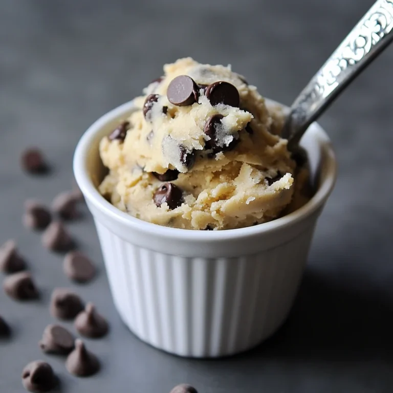 Chocolate Chip Edible Cookie Dough for One