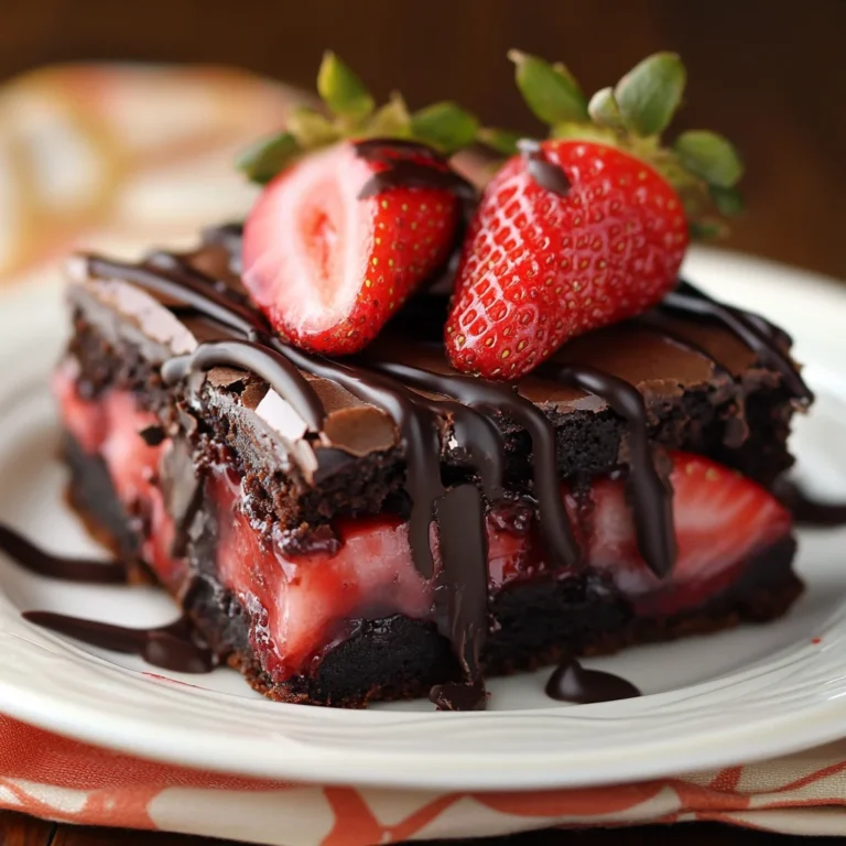 Chocolate Covered Strawberry Brownies