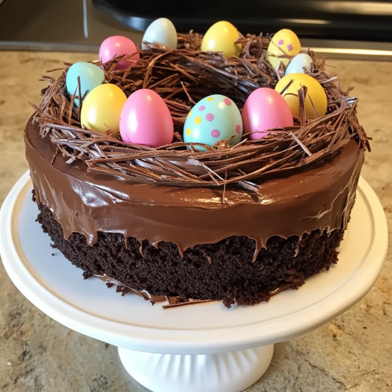 Chocolate Easter Egg Nest Cake Recipe