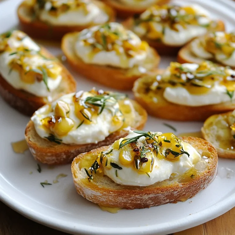 Lemon Honey Ricotta Crostini