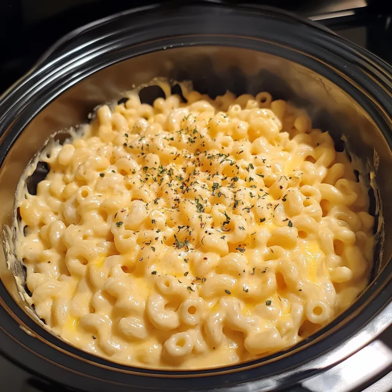 Slow Cooker Four Cheese Mac and Cheese