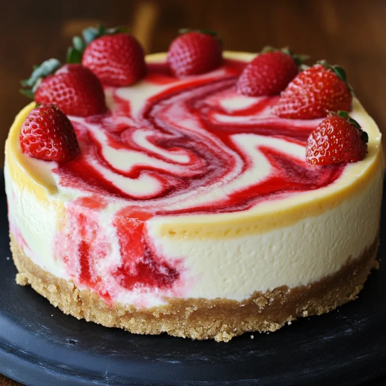 Strawberry Swirl Cheesecake