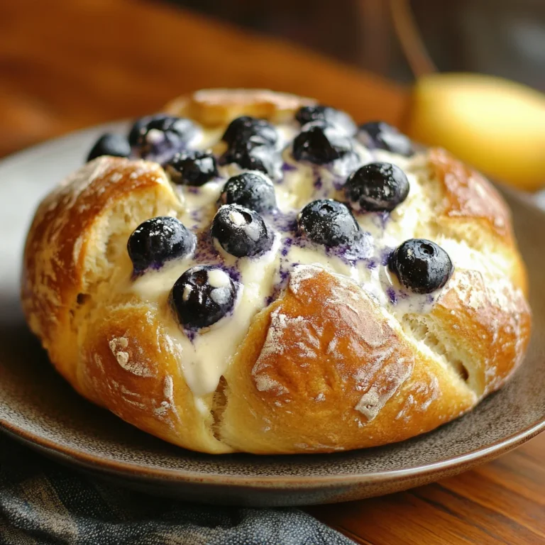 Fruit Cream Sourdough Sensation: A Blueberry-Infused Delight