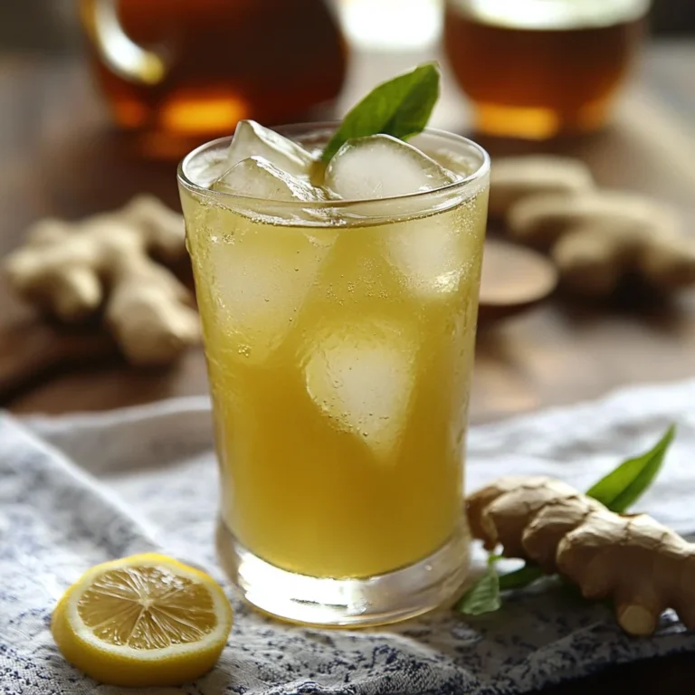 Lemon Ginger Iced Green Tea with Honey
