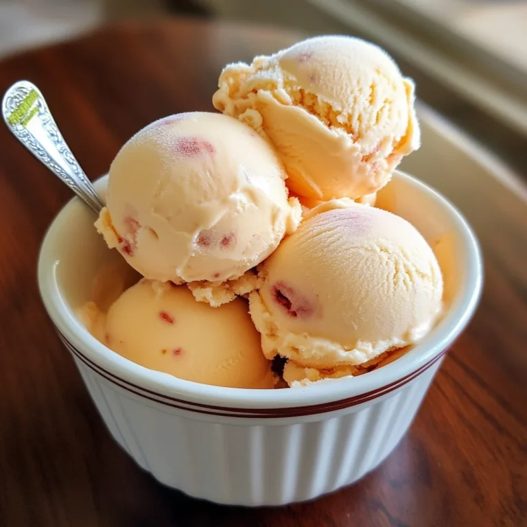 Homemade Peach Ice Cream