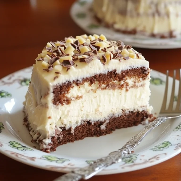 White German Chocolate Cake with a Cheesecake Center