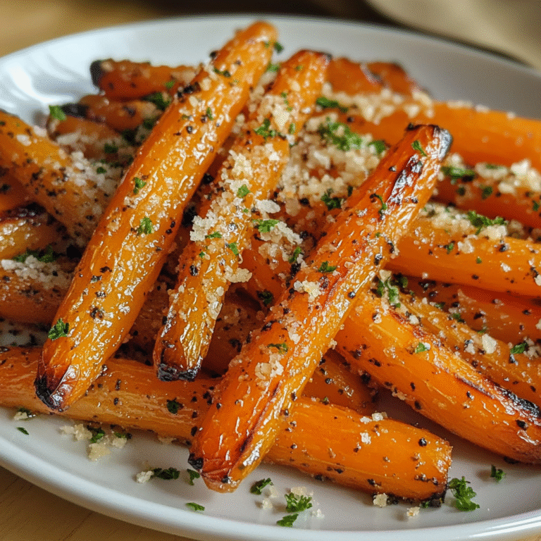 Roasted Garlic Parmesan Carrots