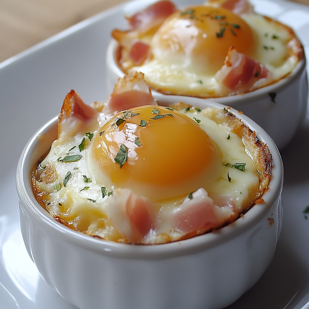 Lire la suite à propos de l’article Oeufs Cocotte au Jambon et au Fromage : Un Délice Culinaire