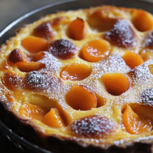 Lire la suite à propos de l’article Clafoutis aux Pêches et aux Abricots