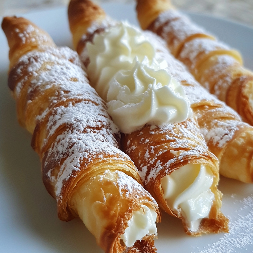 You are currently viewing Cornets à la crème : Une symphonie de pâte feuilletée et de crème pâtissière soyeuse