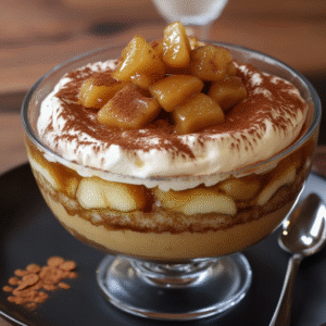 Lire la suite à propos de l’article Tiramisu aux Pommes et Caramel Salé